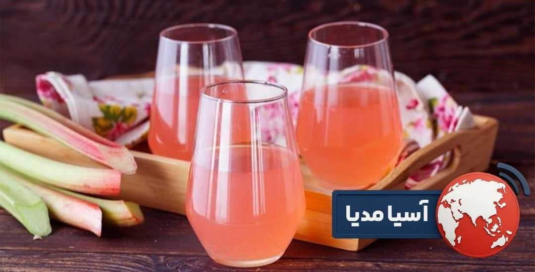 شربت ریواس با تخم شربتی رنگی